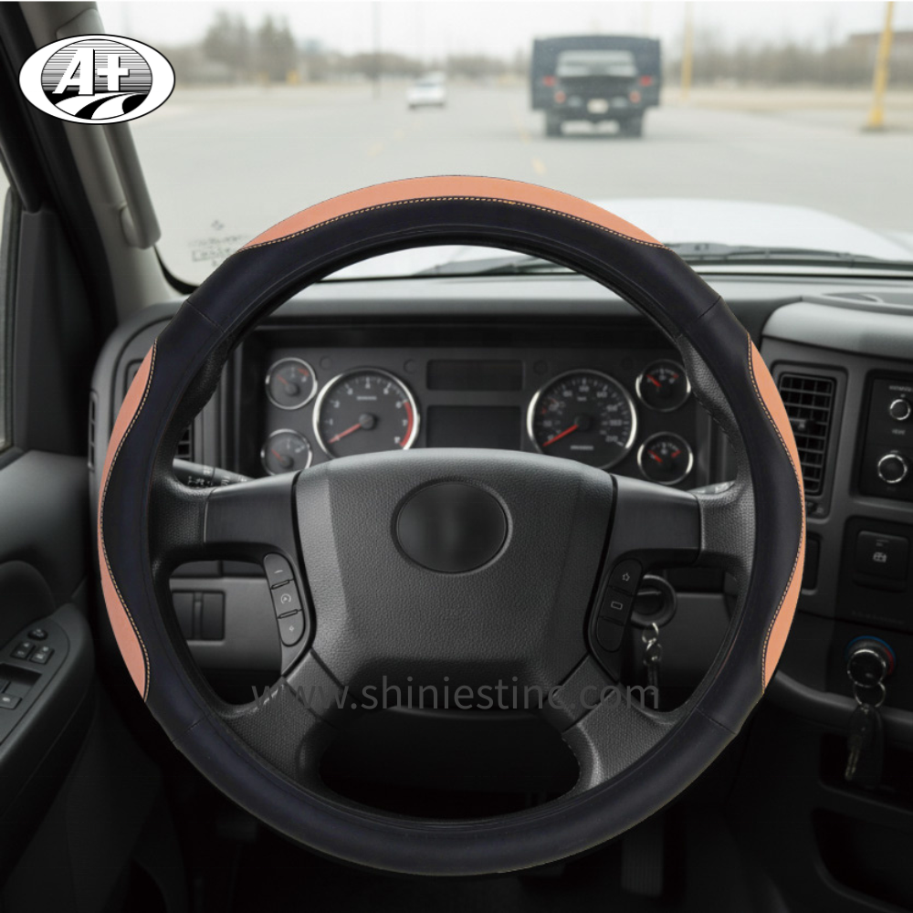 A  45cm PU 4-Spoke Steering Wheel Cover with TPE Inner Core - Universal Fitment | Shiniest Industrie